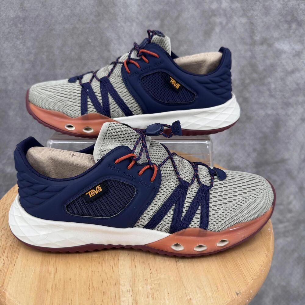 Teva Shoes Womens 8 Gray Navy Mesh Water Walking Athletic Sneakers 1099435